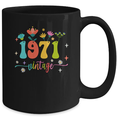 52 Years Old Vintage 1971 52nd Birthday Tee Wildflower Mug | teecentury