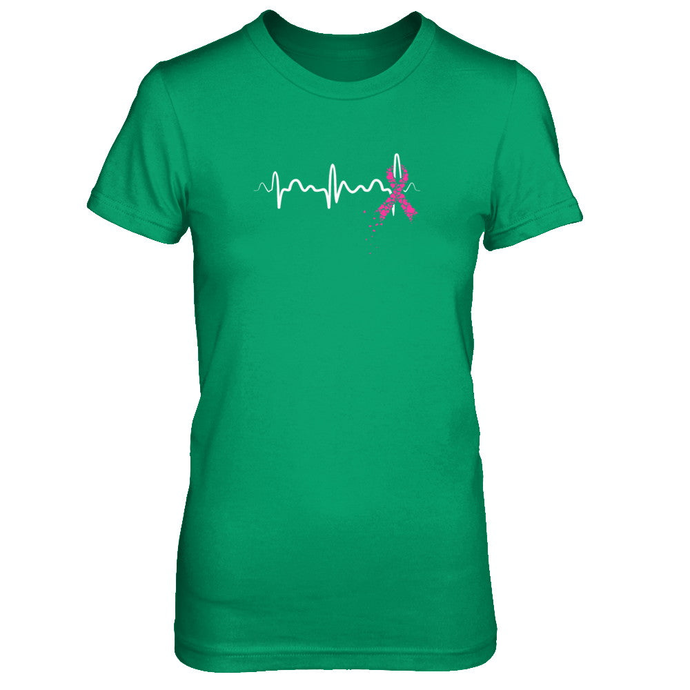 Breast Cancer Heartbeat Awareness T-Shirt & Tank Top | Teecentury.com