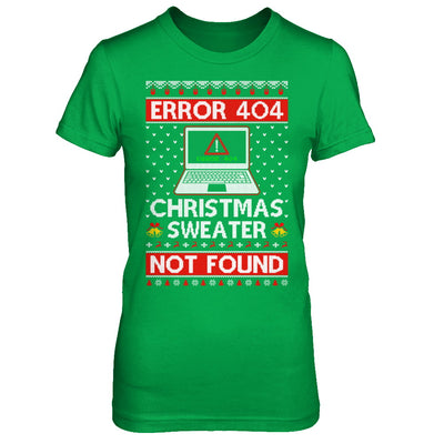 Error 404 Ugly Christmas Sweater Not Foud Computer T-Shirt & Sweatshirt | Teecentury.com
