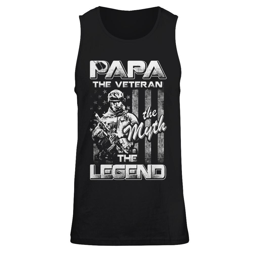 Papa The Veteran The Myth The Legend T-Shirt & Hoodie | Teecentury.com