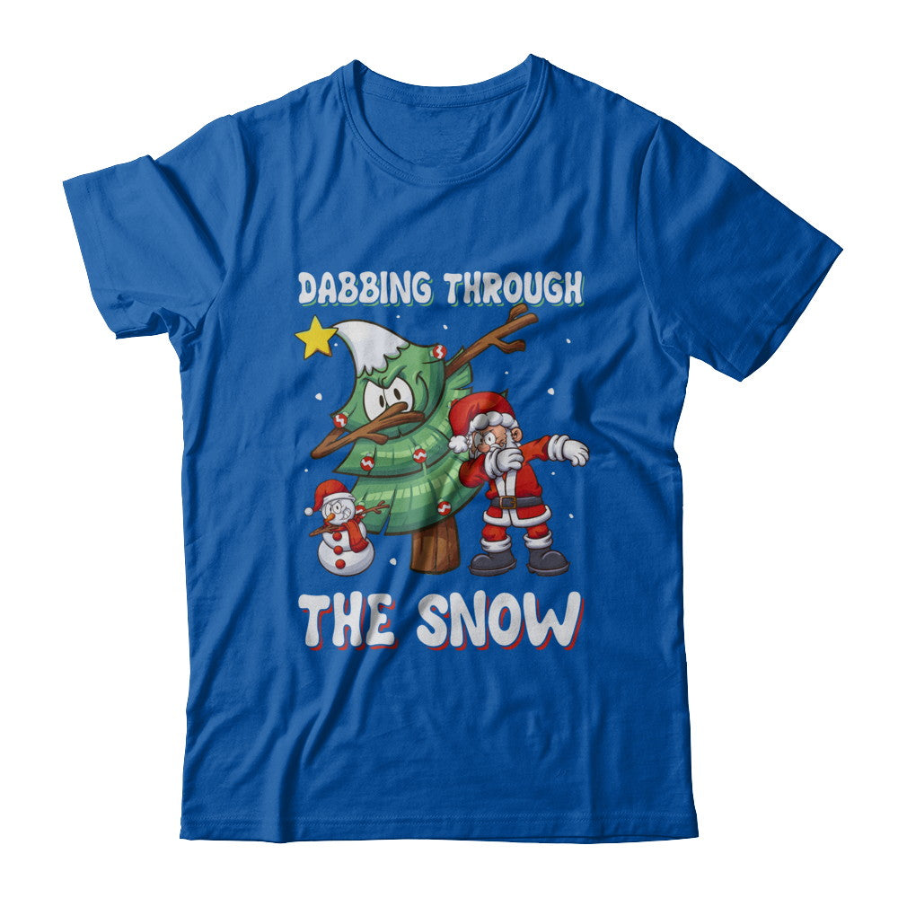 Dabbing Santa Snowman Christmas Tree T-Shirt & Sweatshirt | Teecentury.com