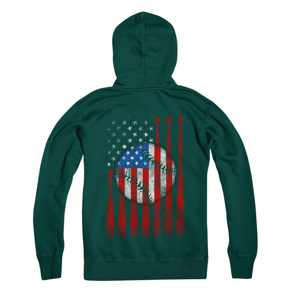 American Flag Vintage Baseball T-Shirt & Hoodie | Teecentury.com