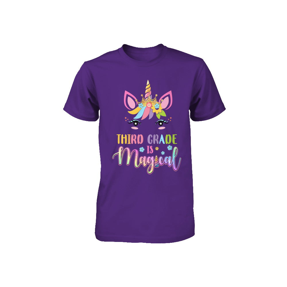 Third Grade is magical Unicorn Back to School 3rd Grade Youth Youth Shirt | Teecentury.com