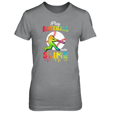 Play Baseball Make Slime Watercolor For Girl Women T-Shirt & Tank Top | Teecentury.com