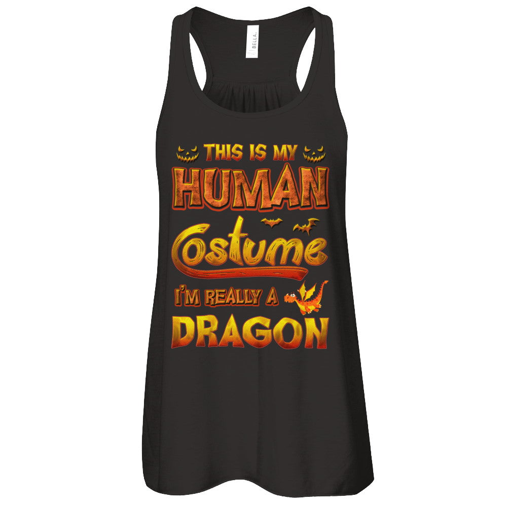 Dragon Halloween My Human Costume I'm Really A Dragon T-Shirt & Tank Top | Teecentury.com