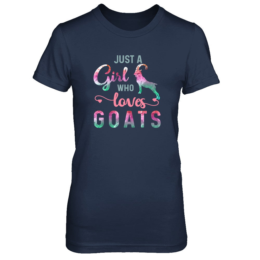 Just A Girl Who Loves Goats Goat Lover T-Shirt & Tank Top | Teecentury.com