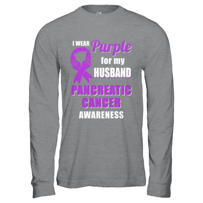 I Wear Purple For My Husband Pancreatic Cancer Wife T-Shirt & Hoodie | Teecentury.com