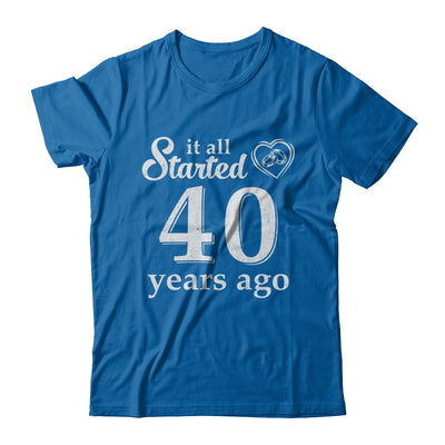 40Th Wedding Anniversary Married Couples 1982 Husband Wife T-Shirt & Hoodie | Teecentury.com