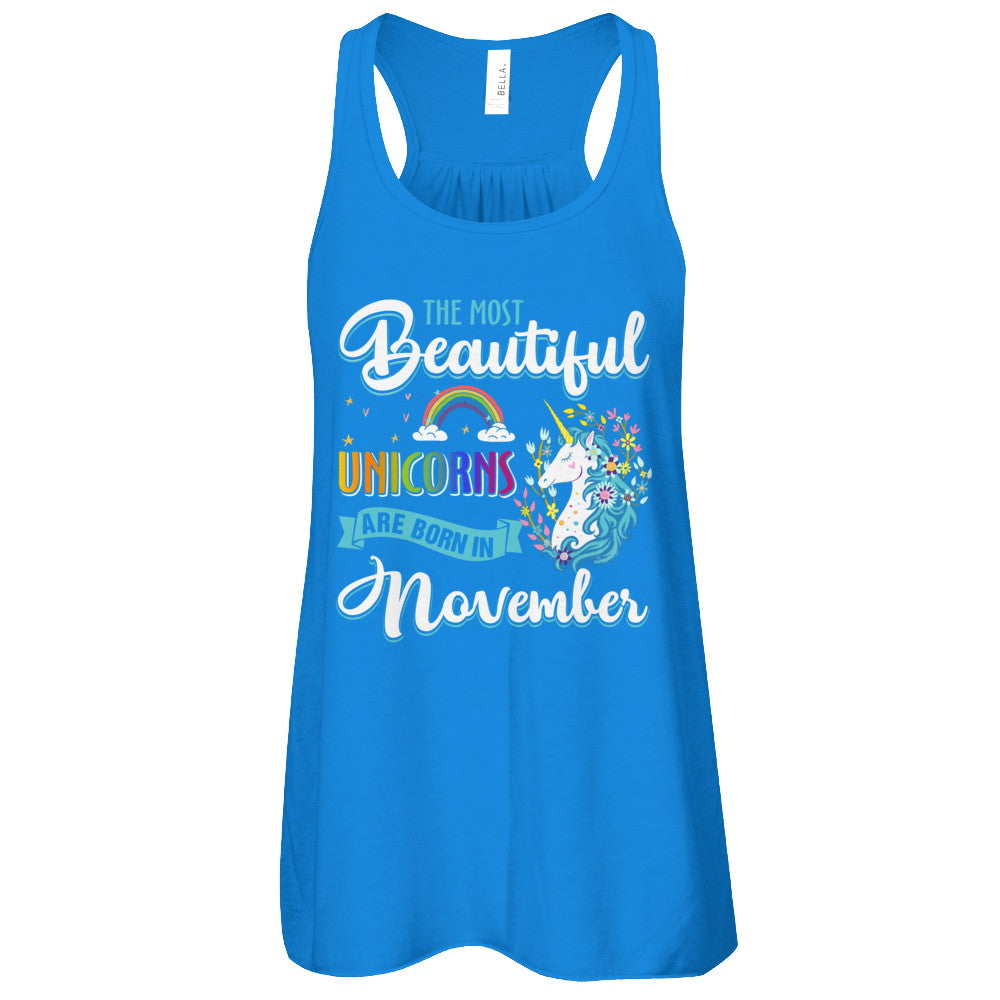 The Most Beautiful Unicorns Are Born In November Birthday T-Shirt & Tank Top | Teecentury.com