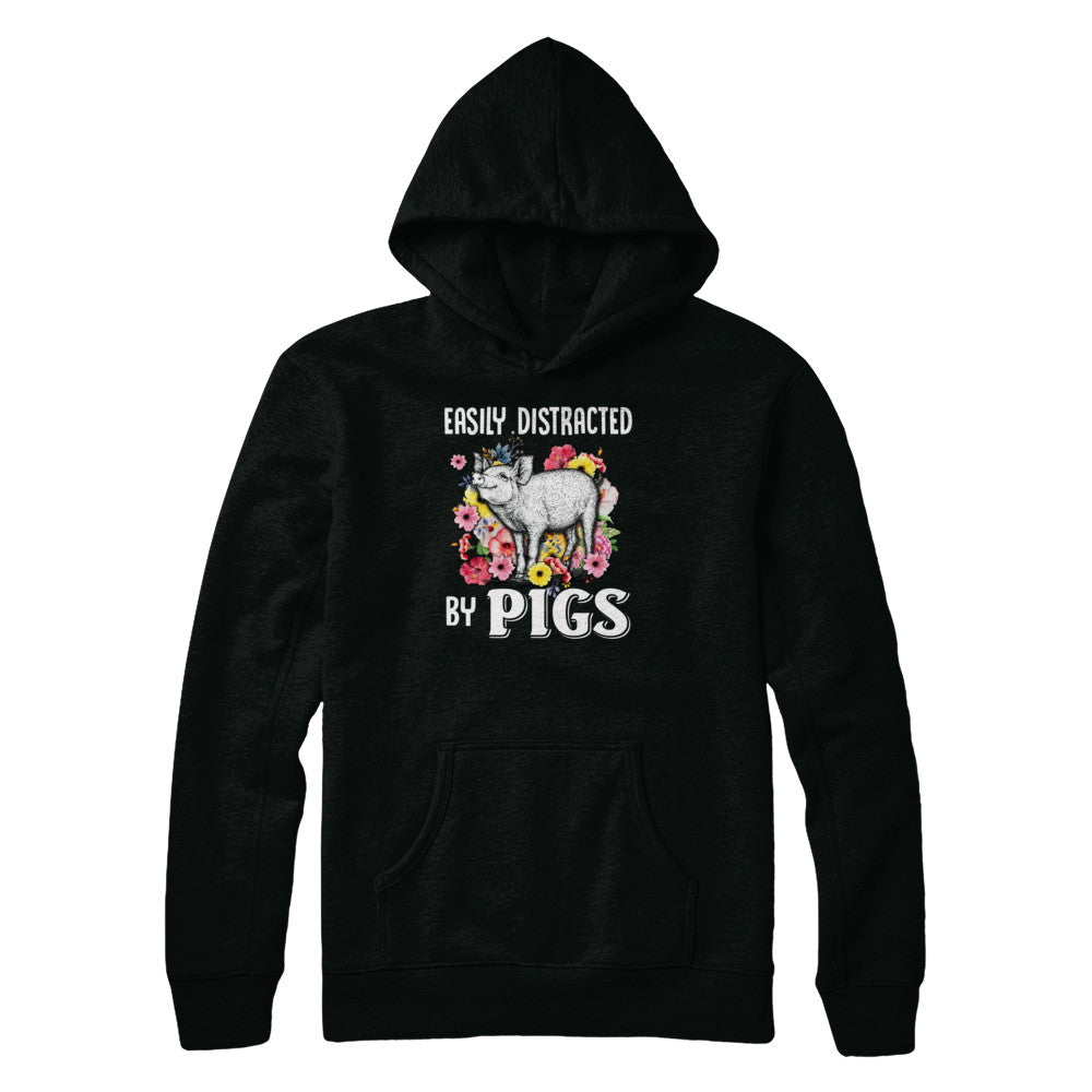 Easily Distracted By Pigs T-Shirt & Tank Top | Teecentury.com