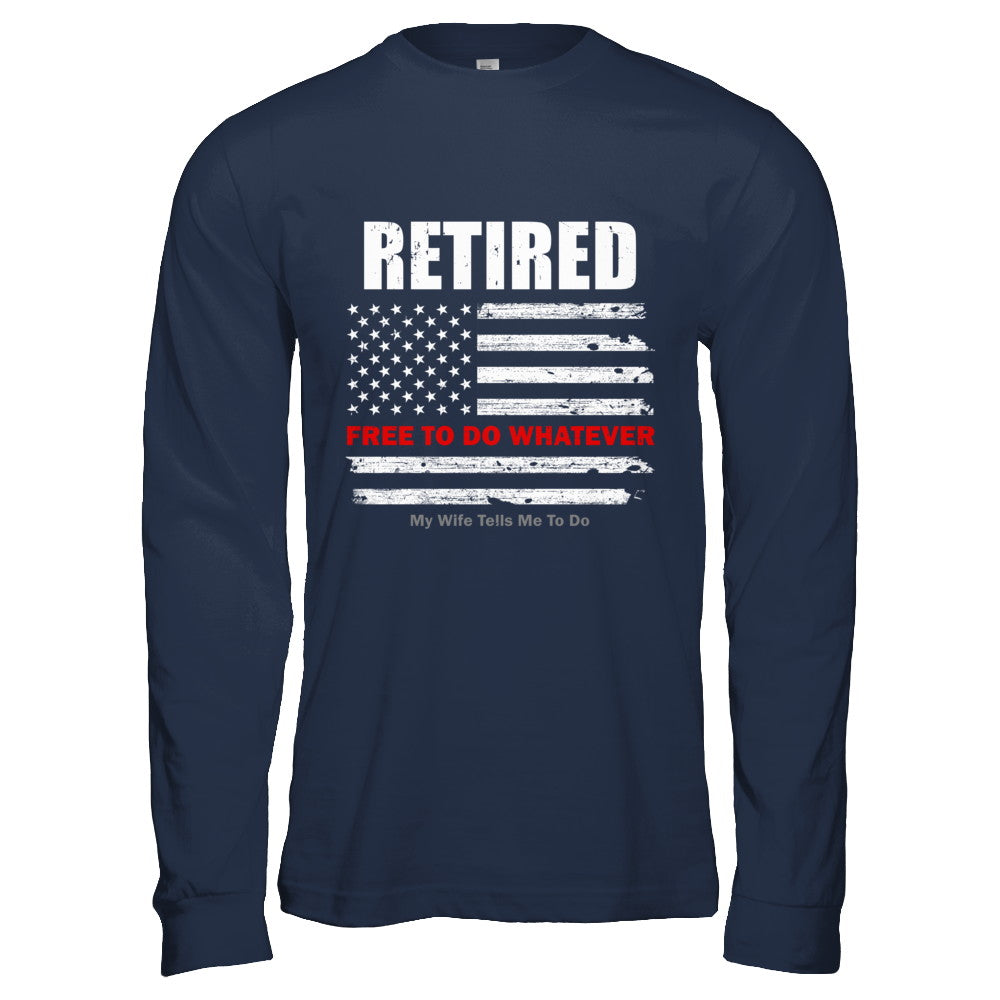 Retired Free to Do Whatever Thin Red Line Firefighter T-Shirt & Hoodie | Teecentury.com