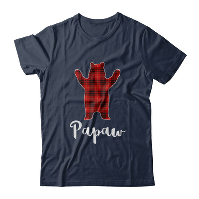 Red PaPaw Bear Buffalo Plaid Family Christmas Pajamas T-Shirt & Sweatshirt | Teecentury.com