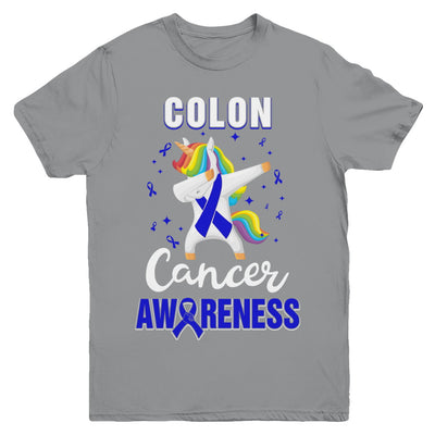 Inspirational Colon Cancer Awareness Unicorn Support Youth Youth Shirt | Teecentury.com