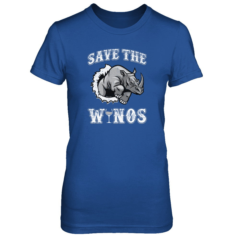 Save The Winos Wine Rhino T-Shirt & Tank Top | Teecentury.com