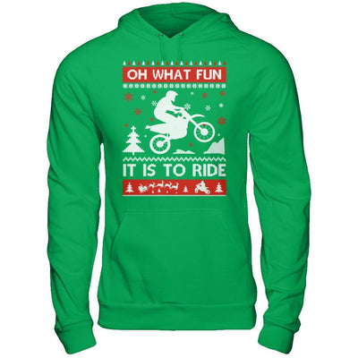 Motocross Sweater Christmas Oh What Fun It Is To Ride T-Shirt & Hoodie | Teecentury.com