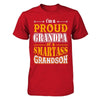 I'm A Proud Grandpa Of A Smartass Grandson T-Shirt & Hoodie | Teecentury.com