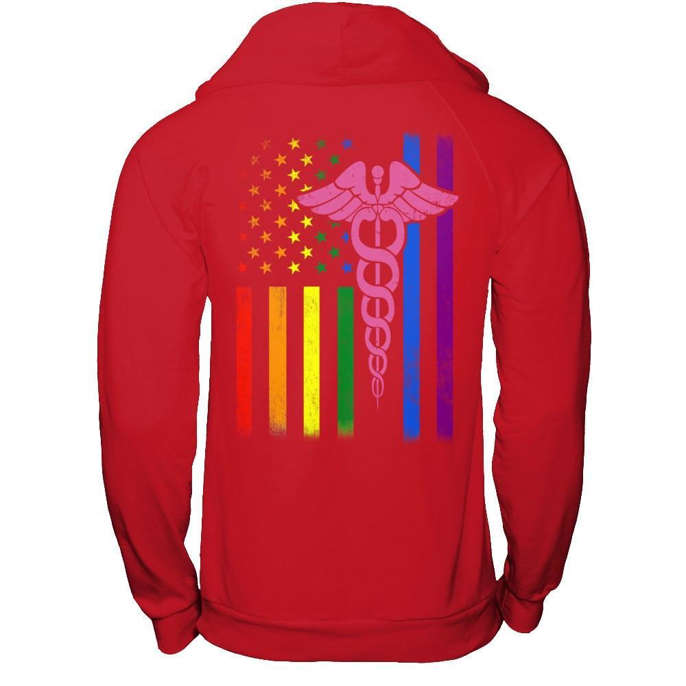 Nurse Rainbow Lgbt Flag Pride Lesbian Gay Super Stronger T-Shirt & Hoodie | Teecentury.com