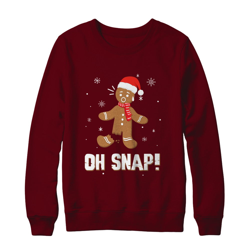 Oh Snap Funny Gingerbread Man Cute Christmas T-Shirt & Sweatshirt | Teecentury.com