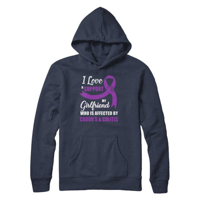 Crohn's & Colitis Awareness Support Purple Girlfriend Boyfriend T-Shirt & Hoodie | Teecentury.com