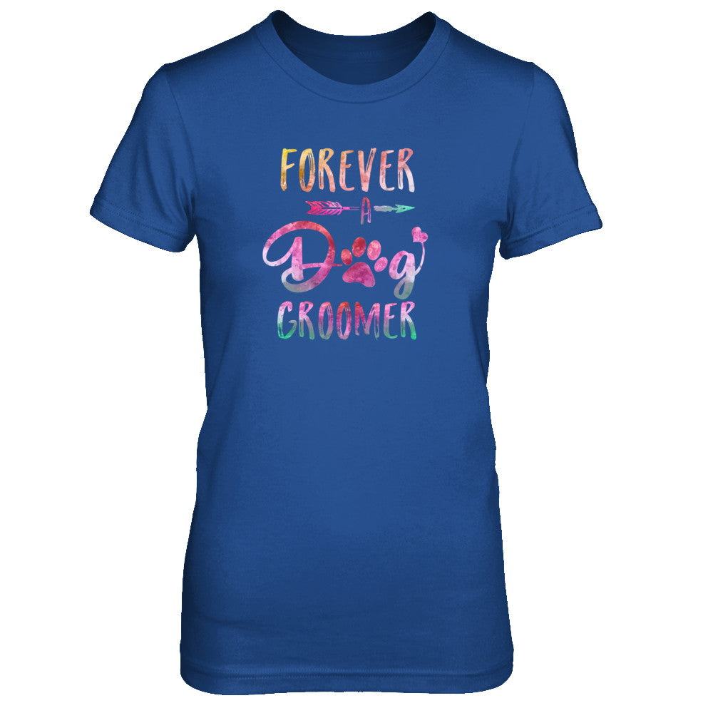 Dog Paw Hairstylist Forever A Dog Groomer For Women T-Shirt & Tank Top | Teecentury.com