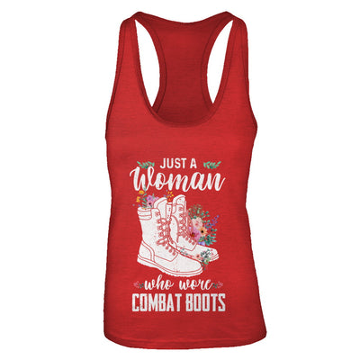 Just A Woman Who Wore Combat Boots Veteran T-Shirt & Tank Top | Teecentury.com