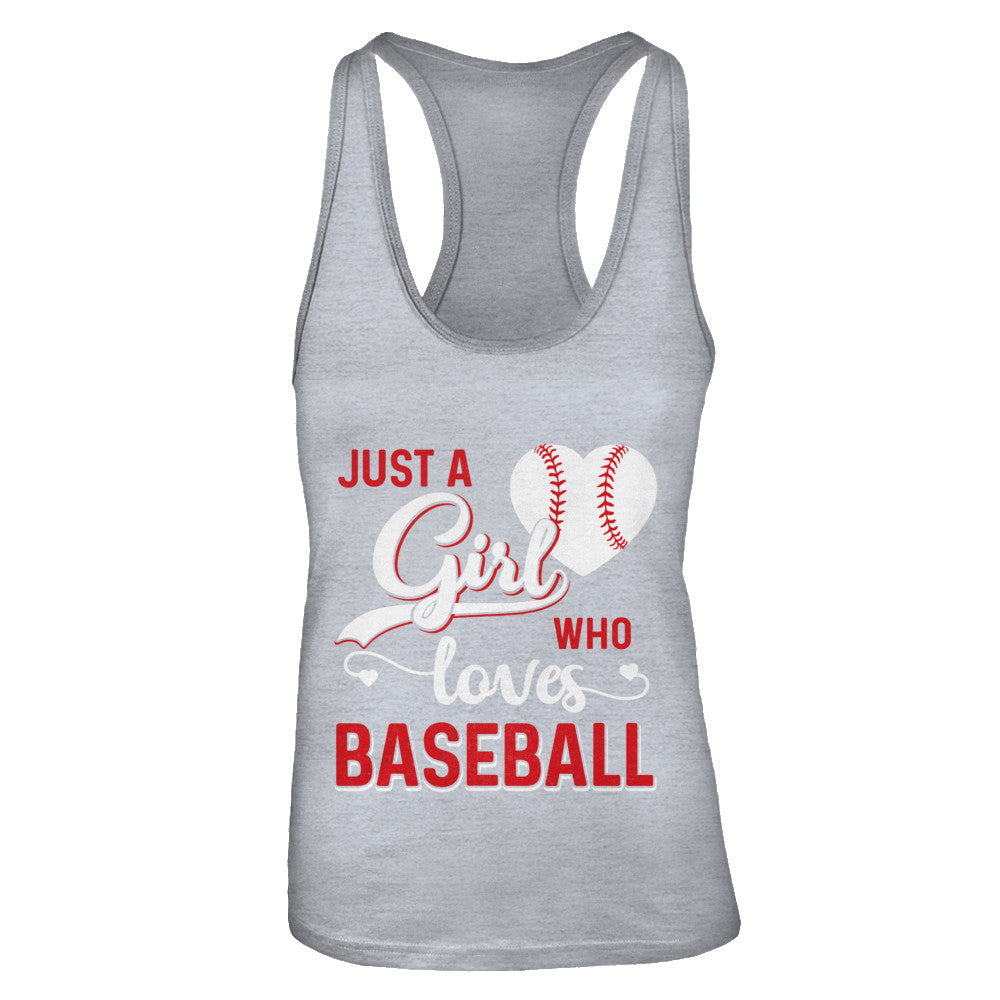 Just A Girl Who Loves Baseball T-Shirt & Tank Top | Teecentury.com
