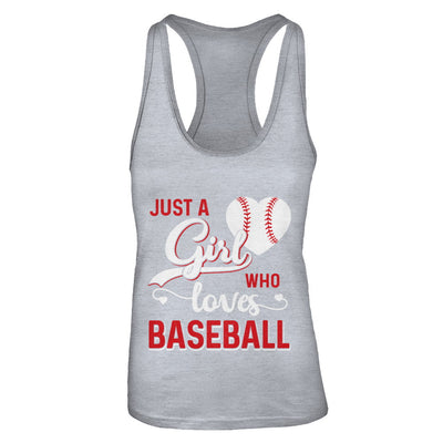 Just A Girl Who Loves Baseball T-Shirt & Tank Top | Teecentury.com