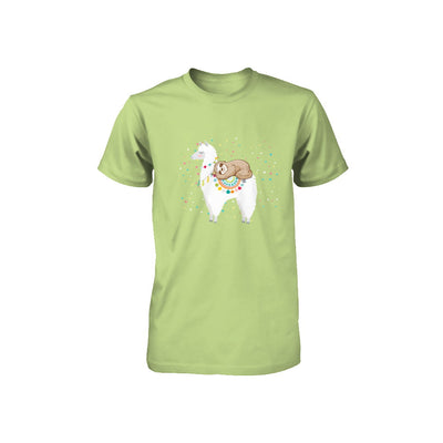 Funny Sloth Riding Llama Lover Youth Youth Shirt | Teecentury.com