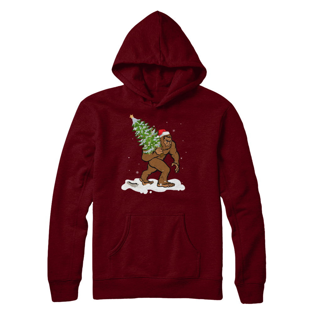 Bigfoot Christmas Tree Boys Men Sasquatch Santa Gift T-Shirt & Sweatshirt | Teecentury.com