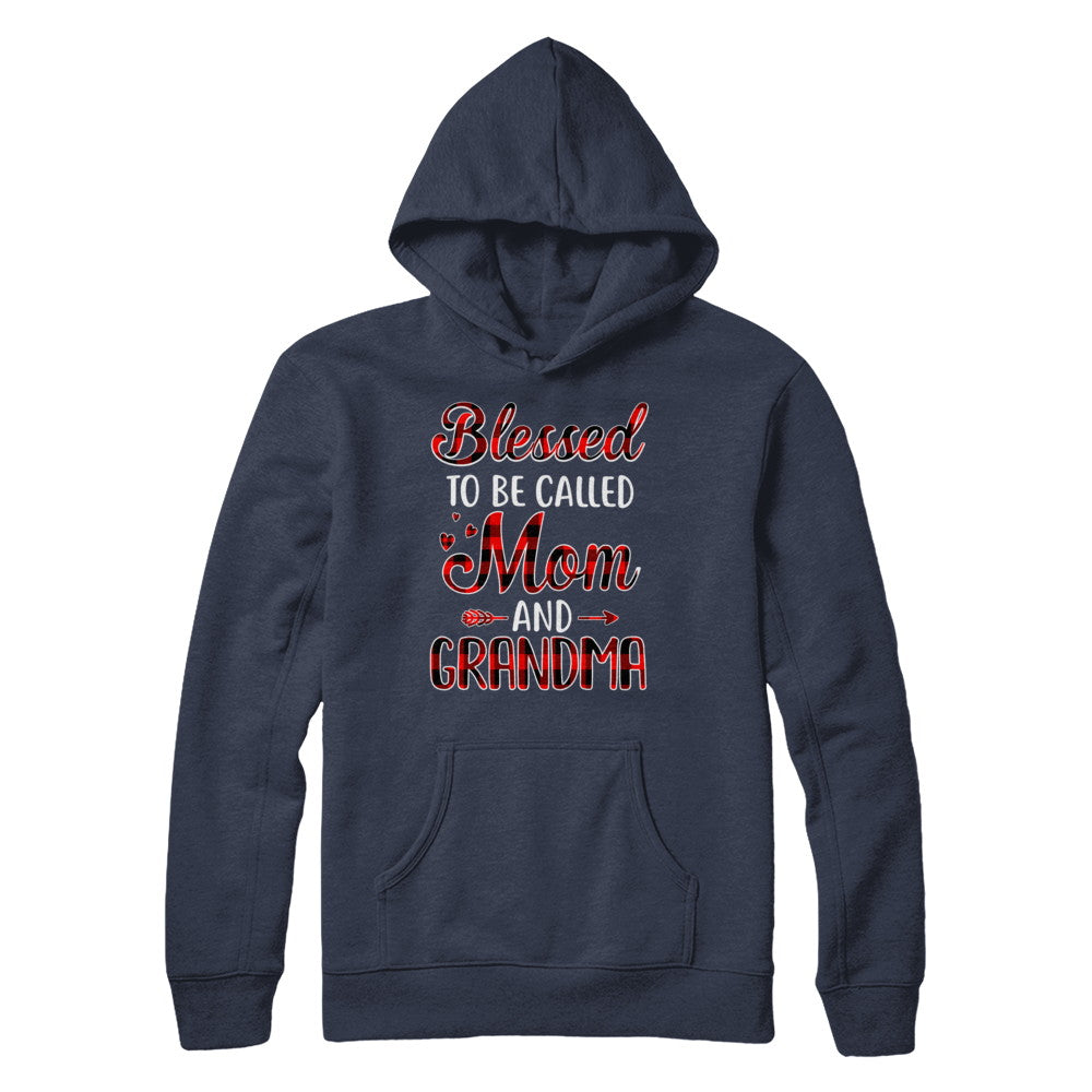 Red Buffalo Plaid Blessed To Be Called Mom And Grandma T-Shirt & Hoodie | Teecentury.com