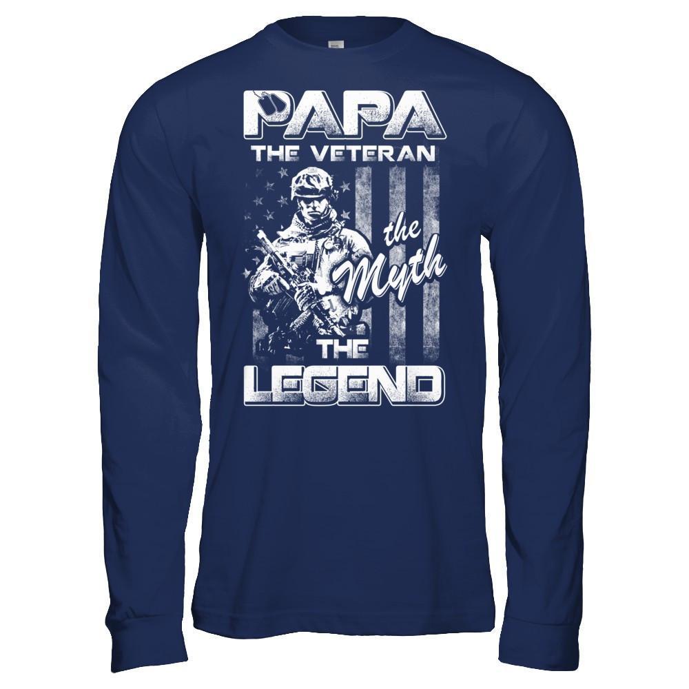 Papa The Veteran The Myth The Legend T-Shirt & Hoodie | Teecentury.com