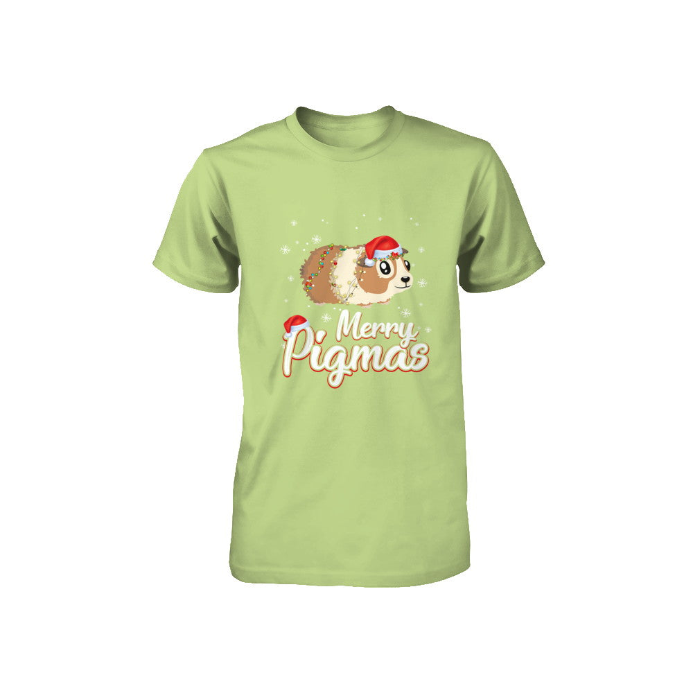 Merry Pigmas Funny Guinea Pig Santa Hat Christmas Gift Youth Youth Shirt | Teecentury.com