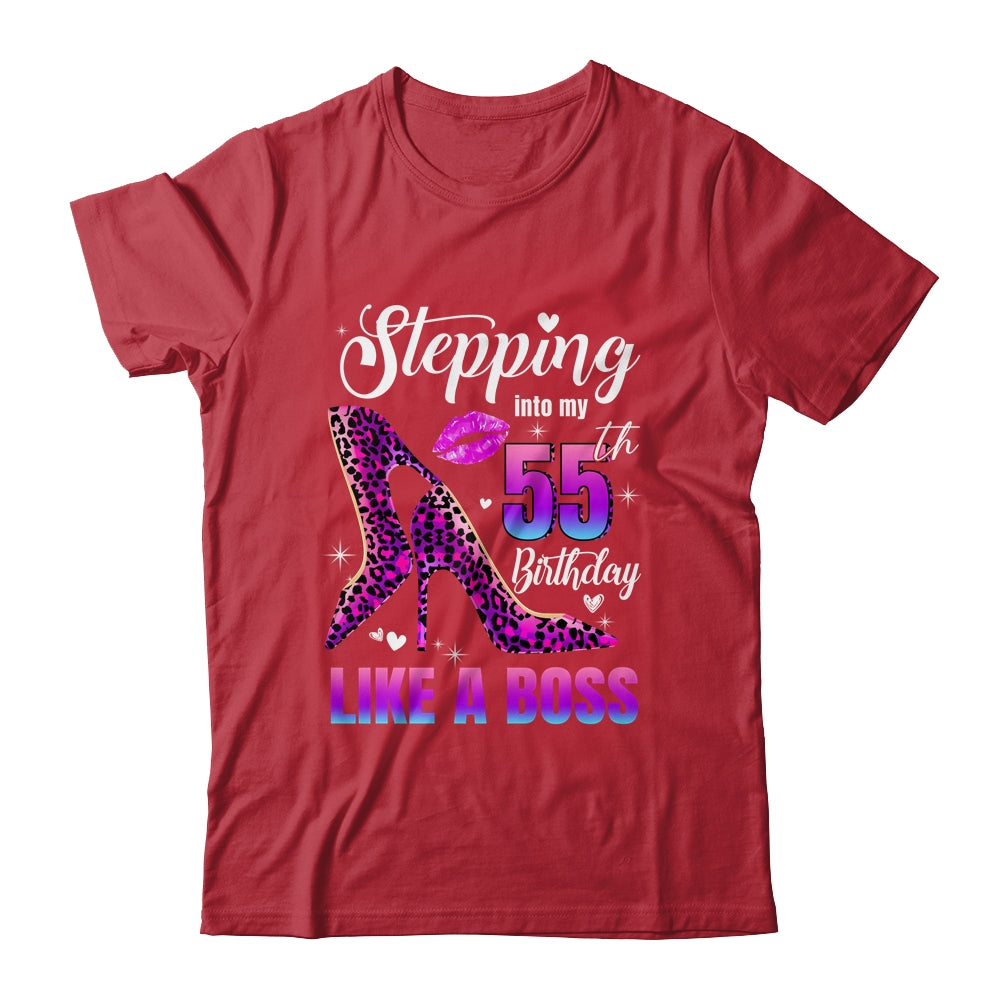 55 And Fabulous High Heels Stepping Into My 55th Birthday Shirt & Tank Top | teecentury