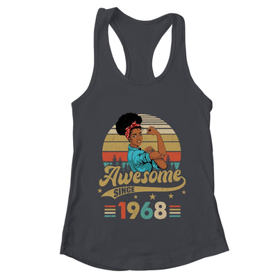 55 Year Old Awesome Since 1968 55th Birthday Black Women Shirt & Tank Top | teecentury