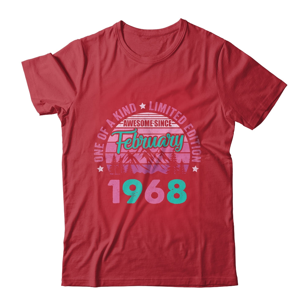 55 Years Old Awesome Since February 1968 55th Birthday Women Shirt & Tank Top | teecentury