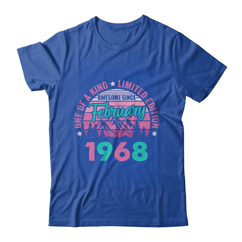 55 Years Old Awesome Since February 1968 55th Birthday Women Shirt & Tank Top | teecentury