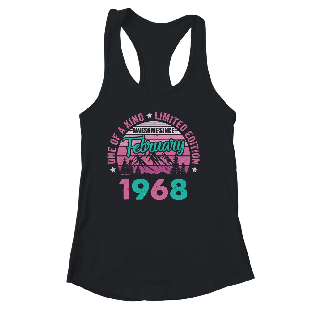 55 Years Old Awesome Since February 1968 55th Birthday Women Shirt & Tank Top | teecentury