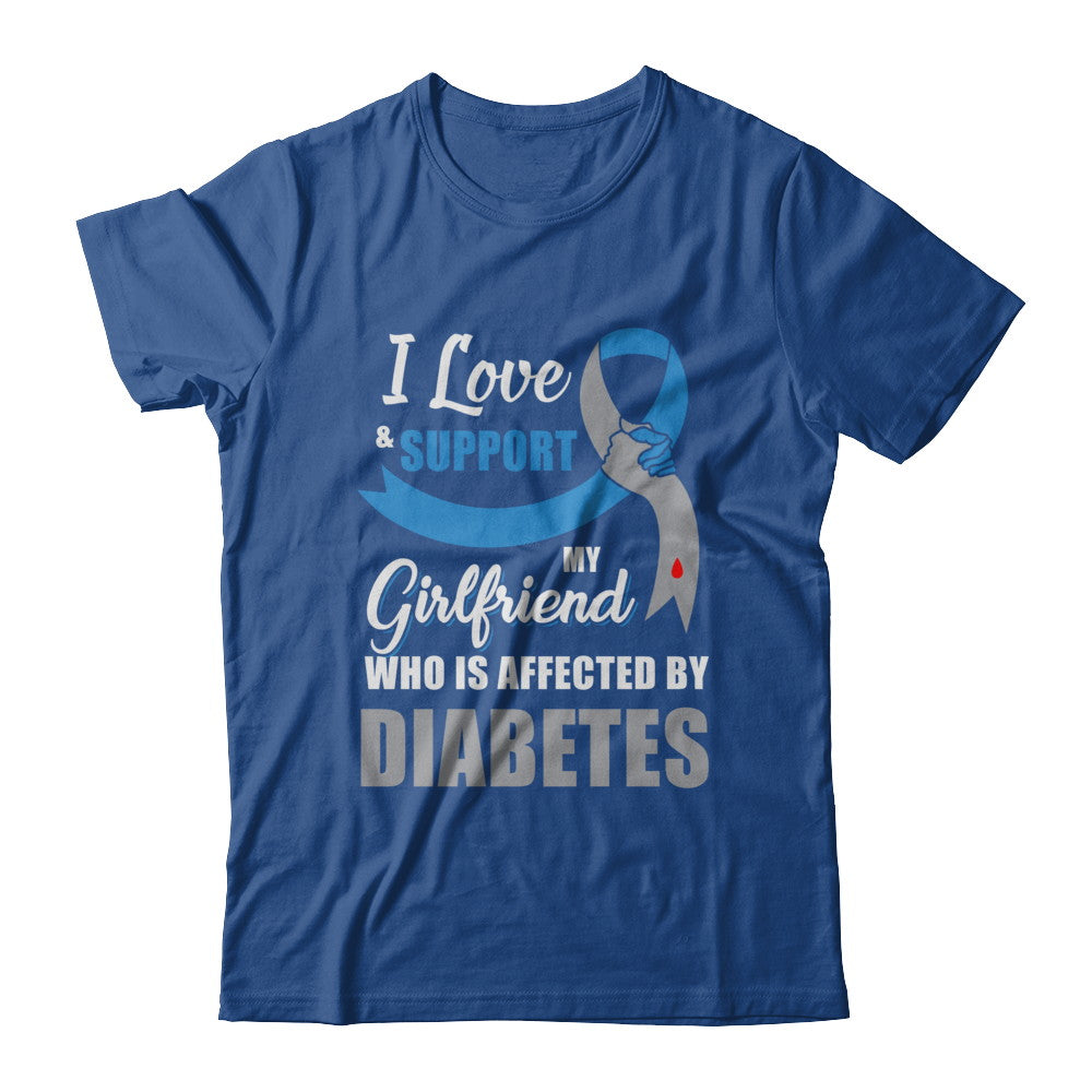 Diabetes Awareness Support Blue Grey Girlfriend Boyfriend T-Shirt & Hoodie | Teecentury.com