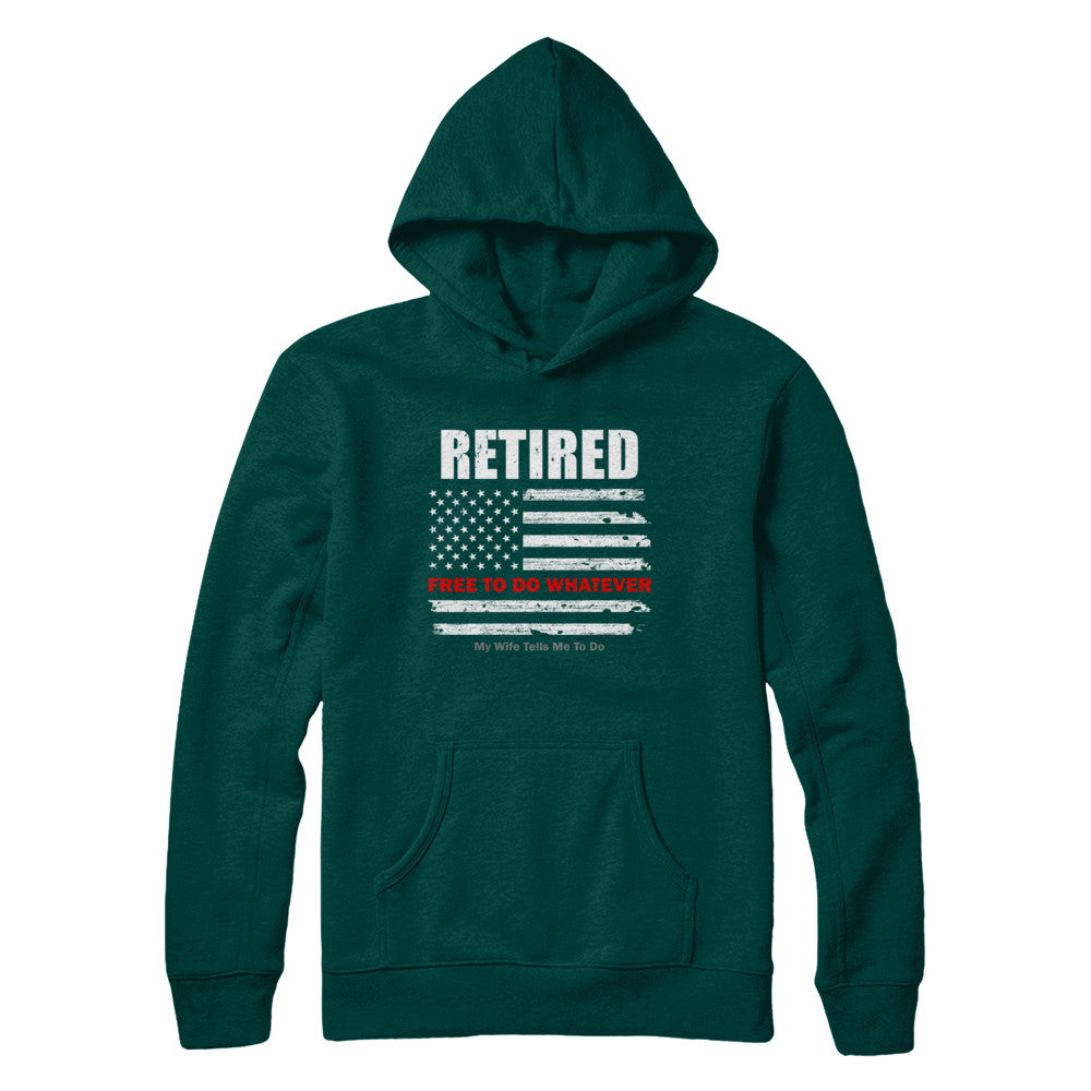 Retired Free to Do Whatever Thin Red Line Firefighter T-Shirt & Hoodie | Teecentury.com