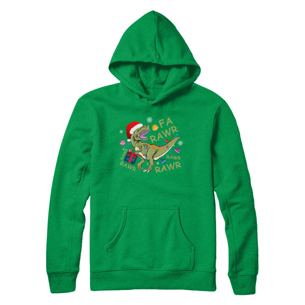 Christmas Funny Dinosaur T-Rex Claus Fa Rawr Rawr T-Shirt & Hoodie | Teecentury.com