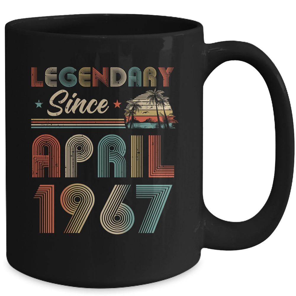 55th Birthday 55 Years Old Legendary Since April 1967 Mug Coffee Mug | Teecentury.com