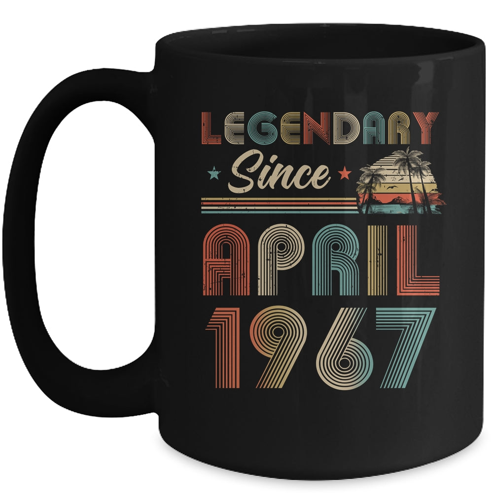 55th Birthday 55 Years Old Legendary Since April 1967 Mug Coffee Mug | Teecentury.com