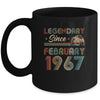 55th Birthday 55 Years Old Legendary Since February 1967 Mug Coffee Mug | Teecentury.com
