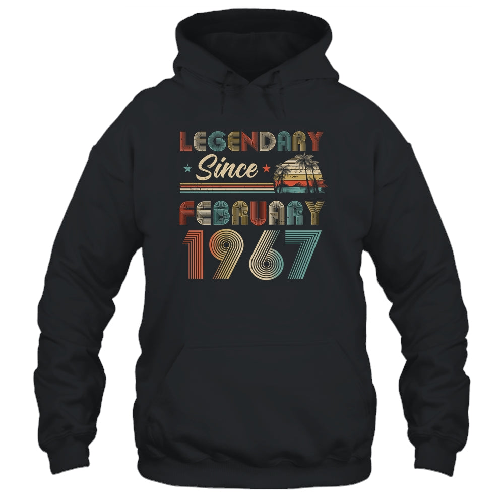 55th Birthday 55 Years Old Legendary Since February 1967 T-Shirt & Hoodie | Teecentury.com