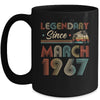 55th Birthday 55 Years Old Legendary Since March 1967 Mug Coffee Mug | Teecentury.com