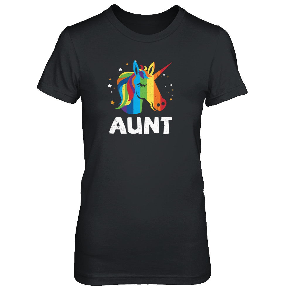LGBT Pride Lesbian Gay Proud Aunt Unicorn T-Shirt & Tank Top | Teecentury.com