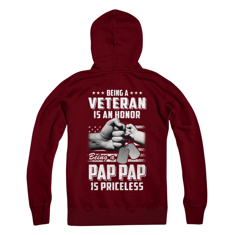 Being A Veteran Is An Honor Being A Pap Pap Is Priceless T-Shirt & Hoodie | Teecentury.com