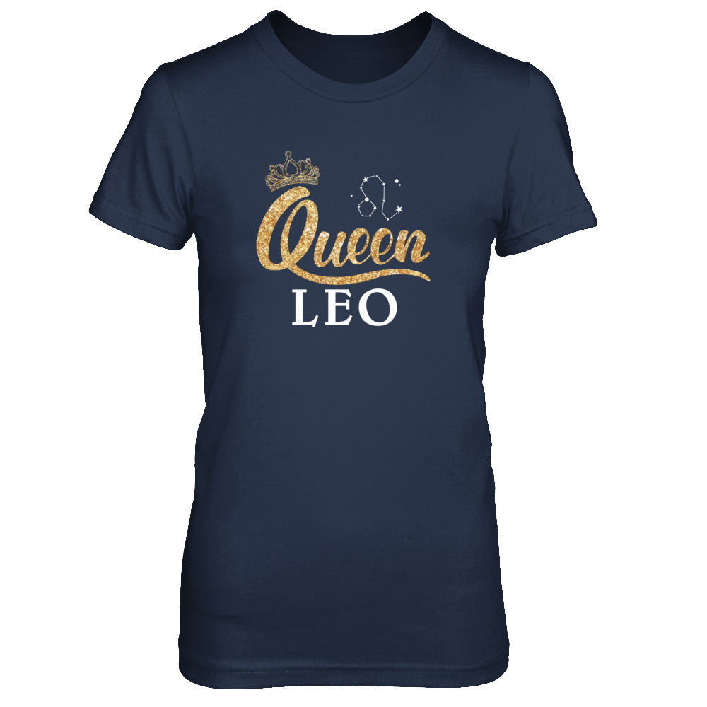 Queen Leo Zodiac July August Birthday Gift T-Shirt & Tank Top | Teecentury.com
