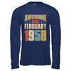 Vintage Retro Awesome Since February 1958 64th Birthday T-Shirt & Hoodie | Teecentury.com