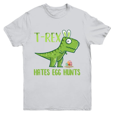 Funny Easter Bunny Dinosaur T-Rex Hates Egg Hunts Youth Youth Shirt | Teecentury.com